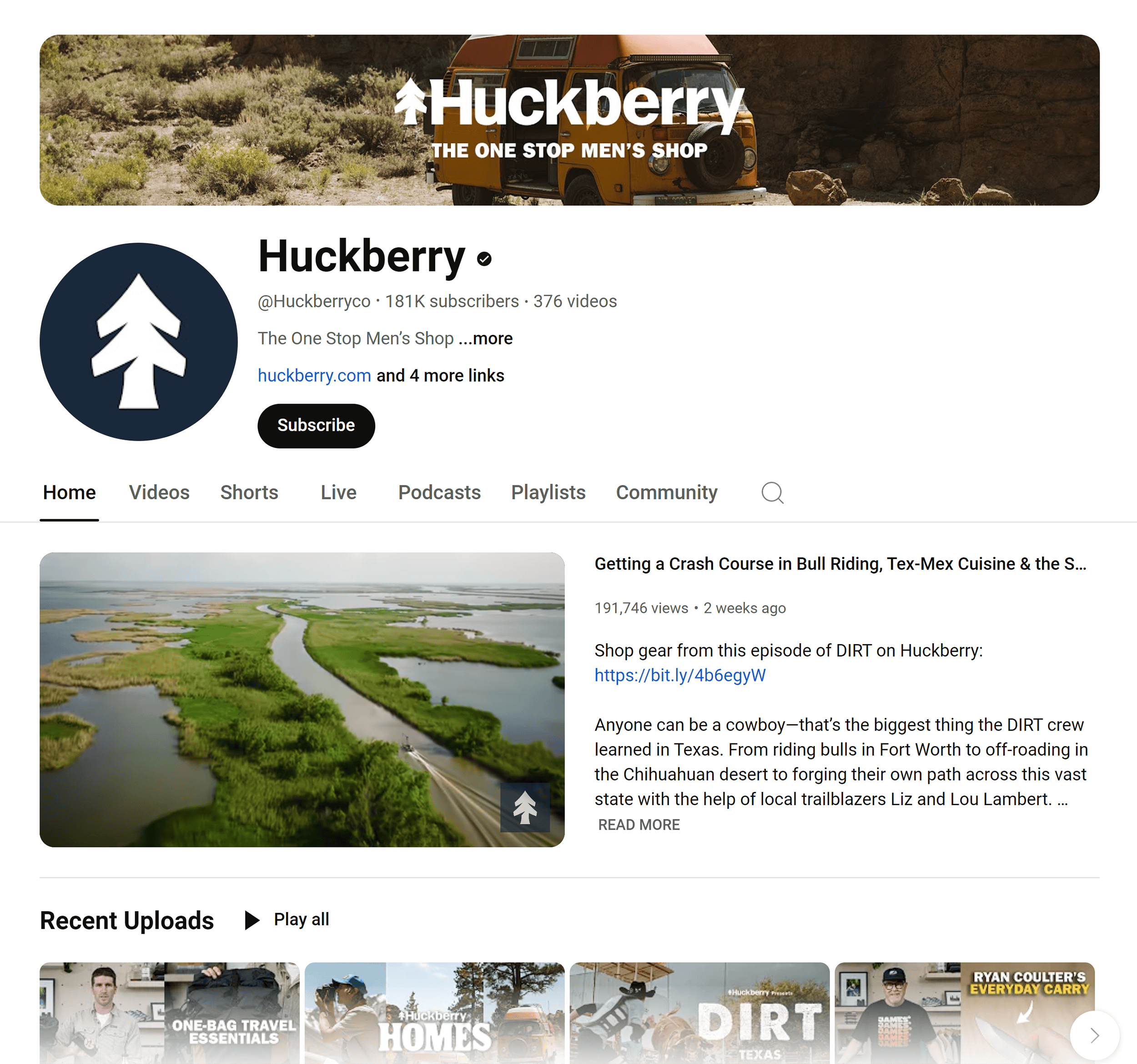 youtube-huckberry-channel 20 Popular Social Media Sites Where Your Brand Can Shine