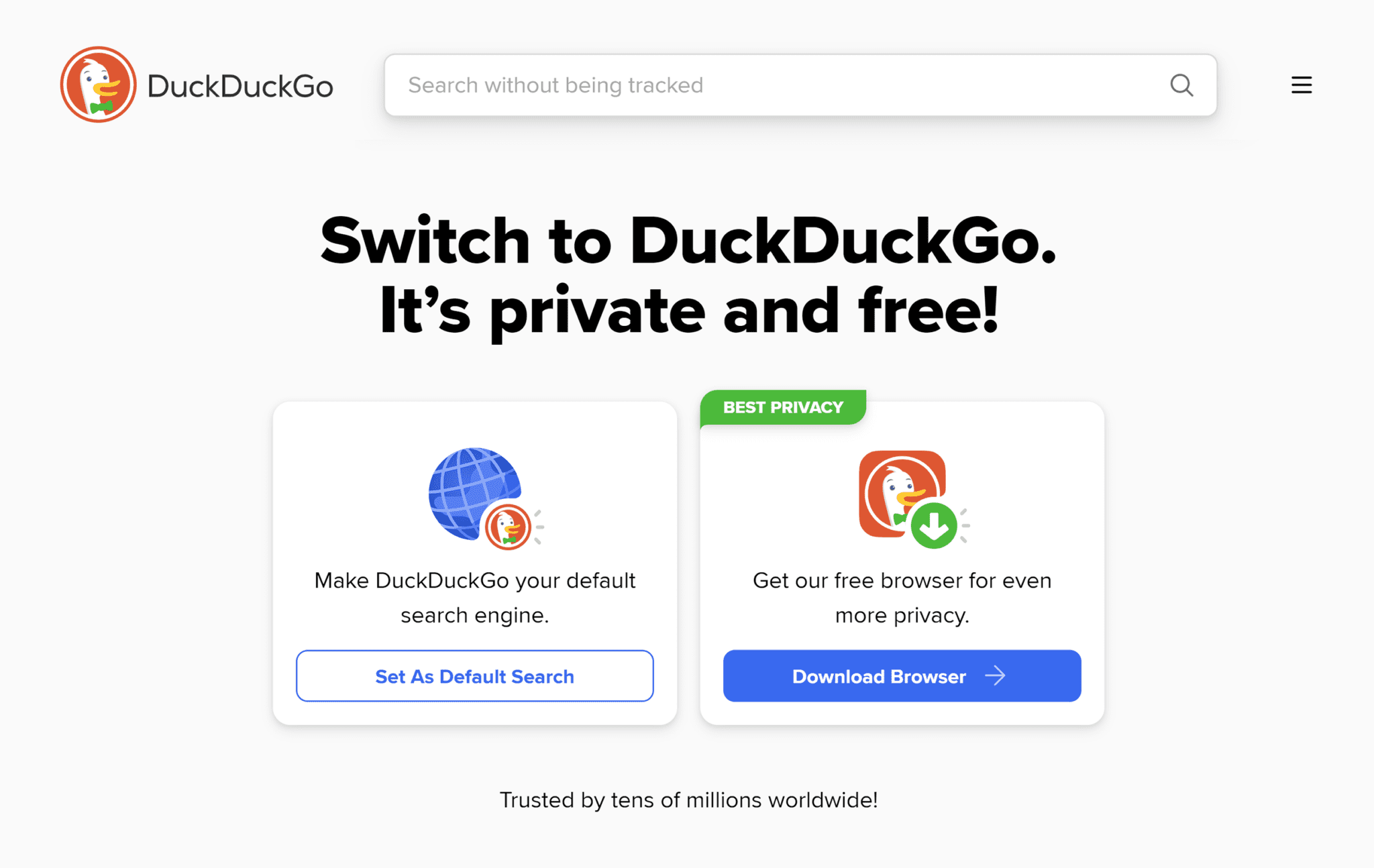 duckduckgo-homepage 11 Best Search Engines to Use Instead of Google