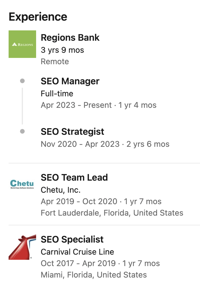 example-of-an-seo-manager-moving-between-companies I Analyzed 52 SEO Manager Job Listings. Here’s What They Do and How You Can Become One