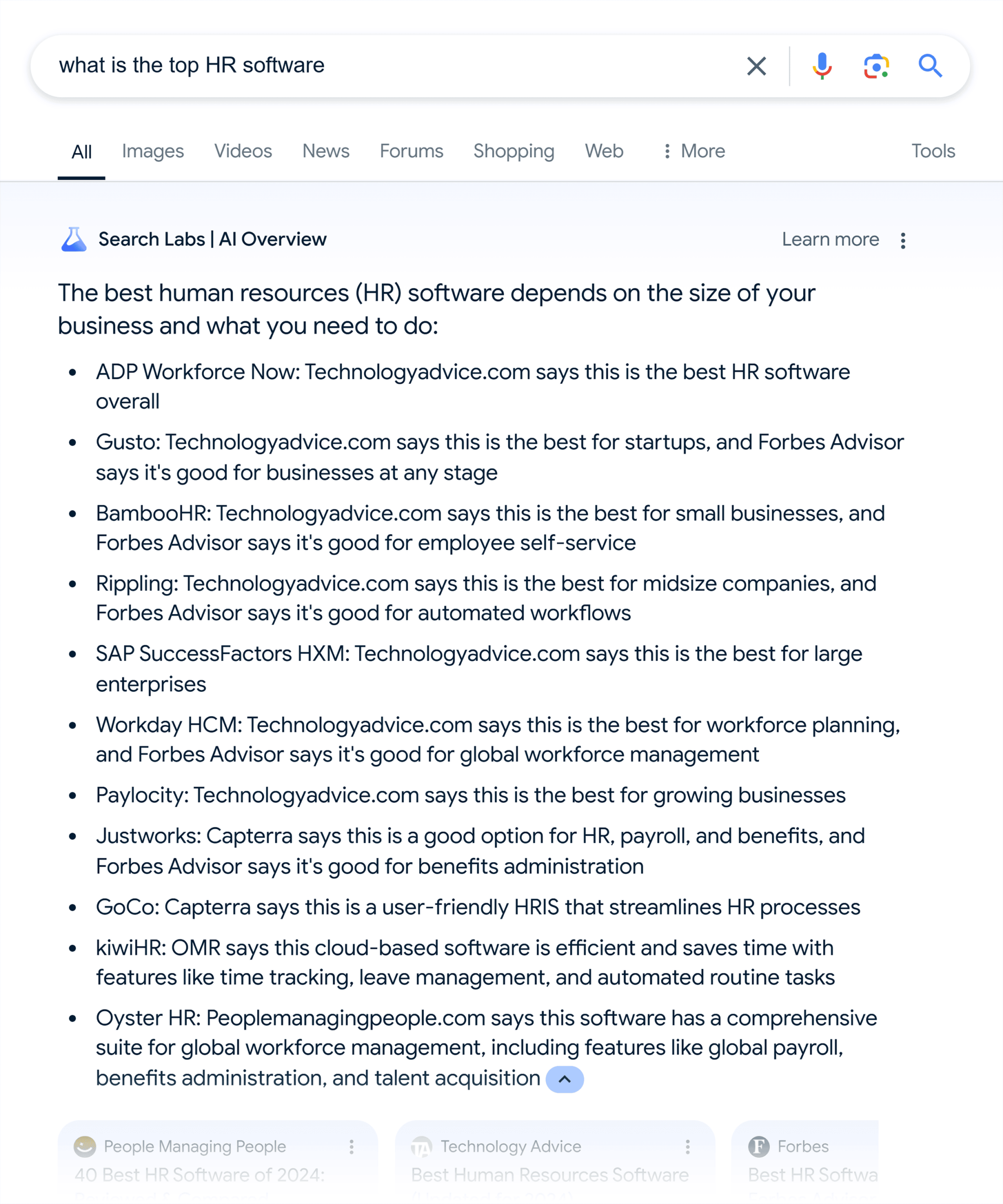 google-serp-what-is-the-top-hr-software-overview AI Overviews: What They Are and How to Optimize for Them