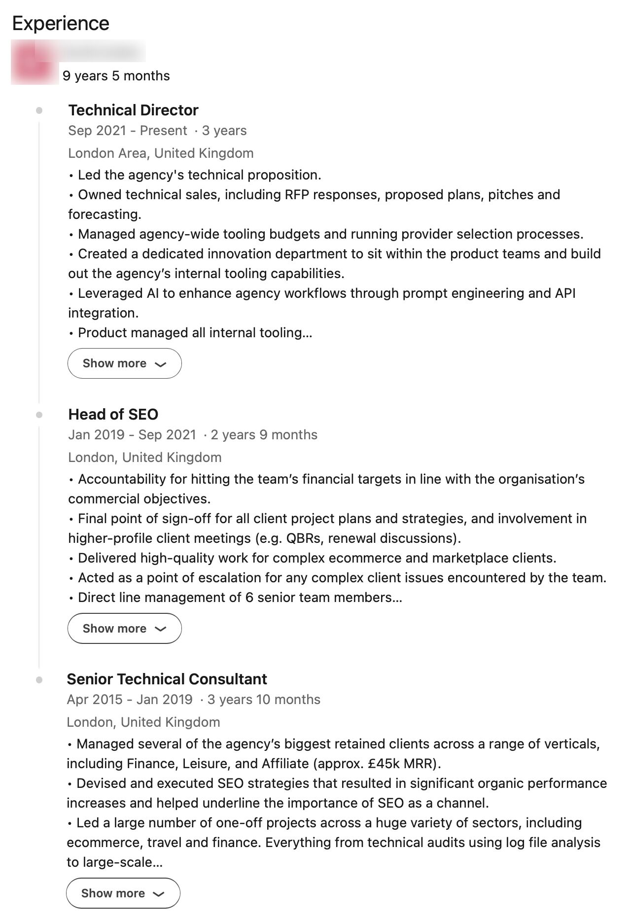 linkedin-resume-example-for-technical-seo-speciali Here’s How You Can Outsource SEO Easily and Effectively (+ Best Practices)