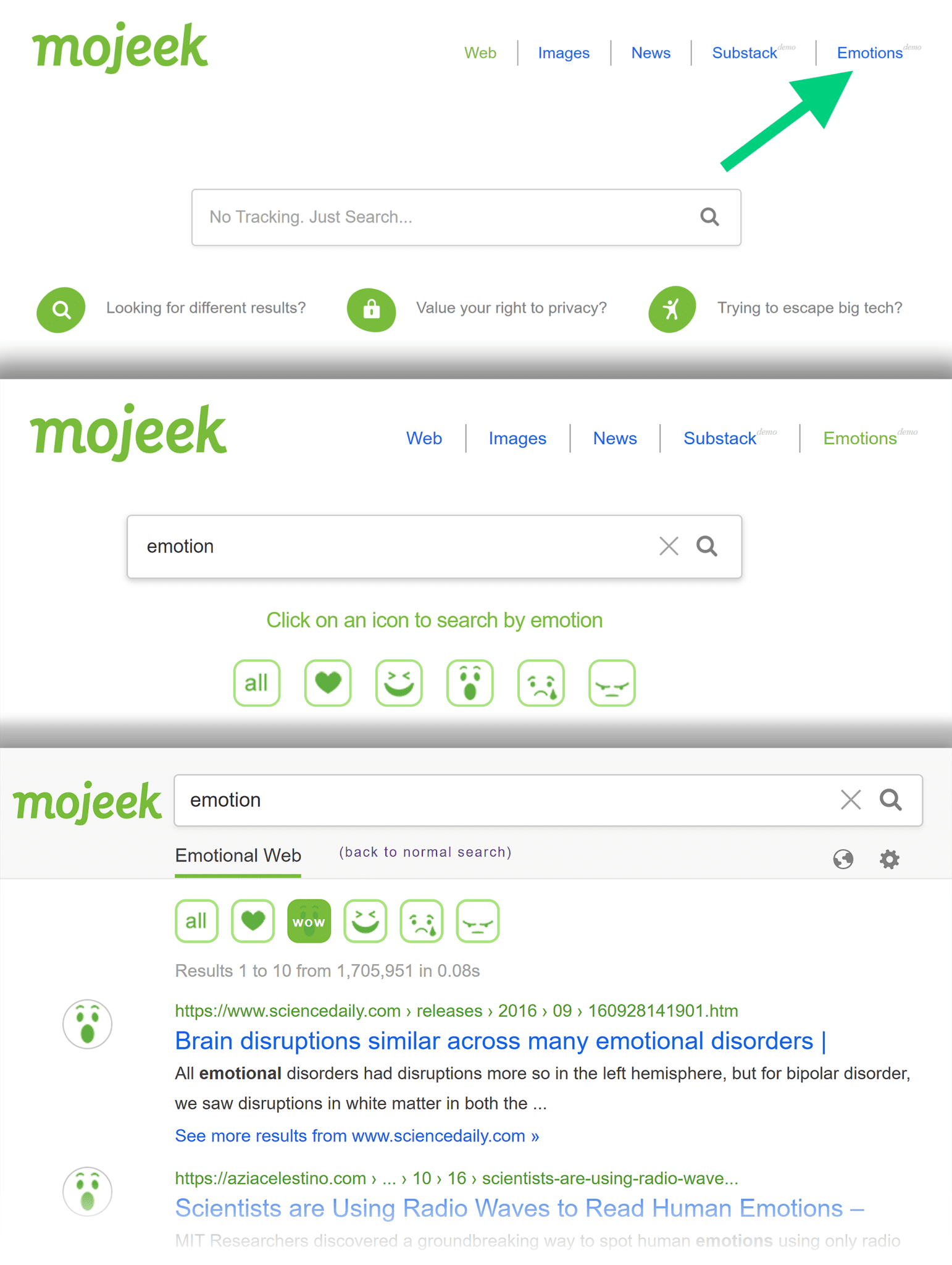 mojeek-emotion-based-search-capability 11 Best Search Engines to Use Instead of Google