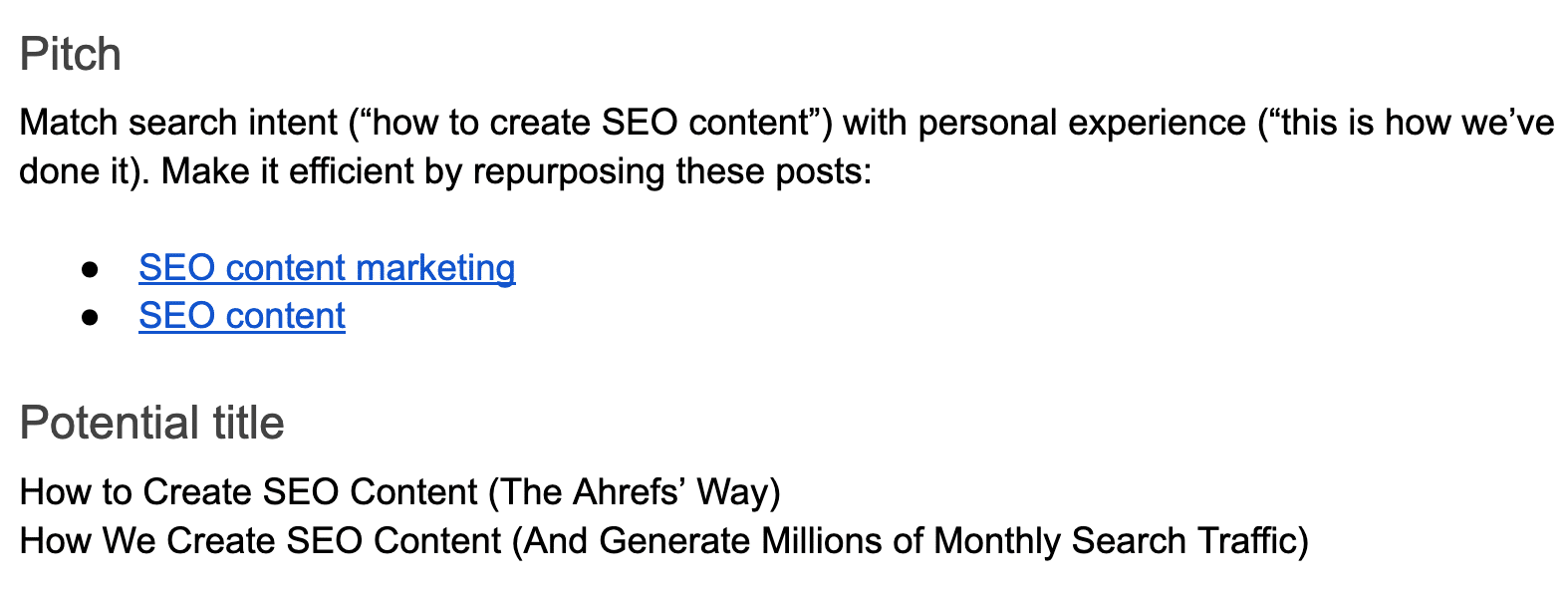 my-pitch-for-this-article Follow My SEO Content Creation Process: How I Rank #1 on Google