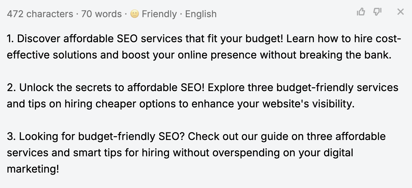 results-from-our-free-meta-description-generator Shallow Pockets? Try These 3 Truly Affordable SEO Services