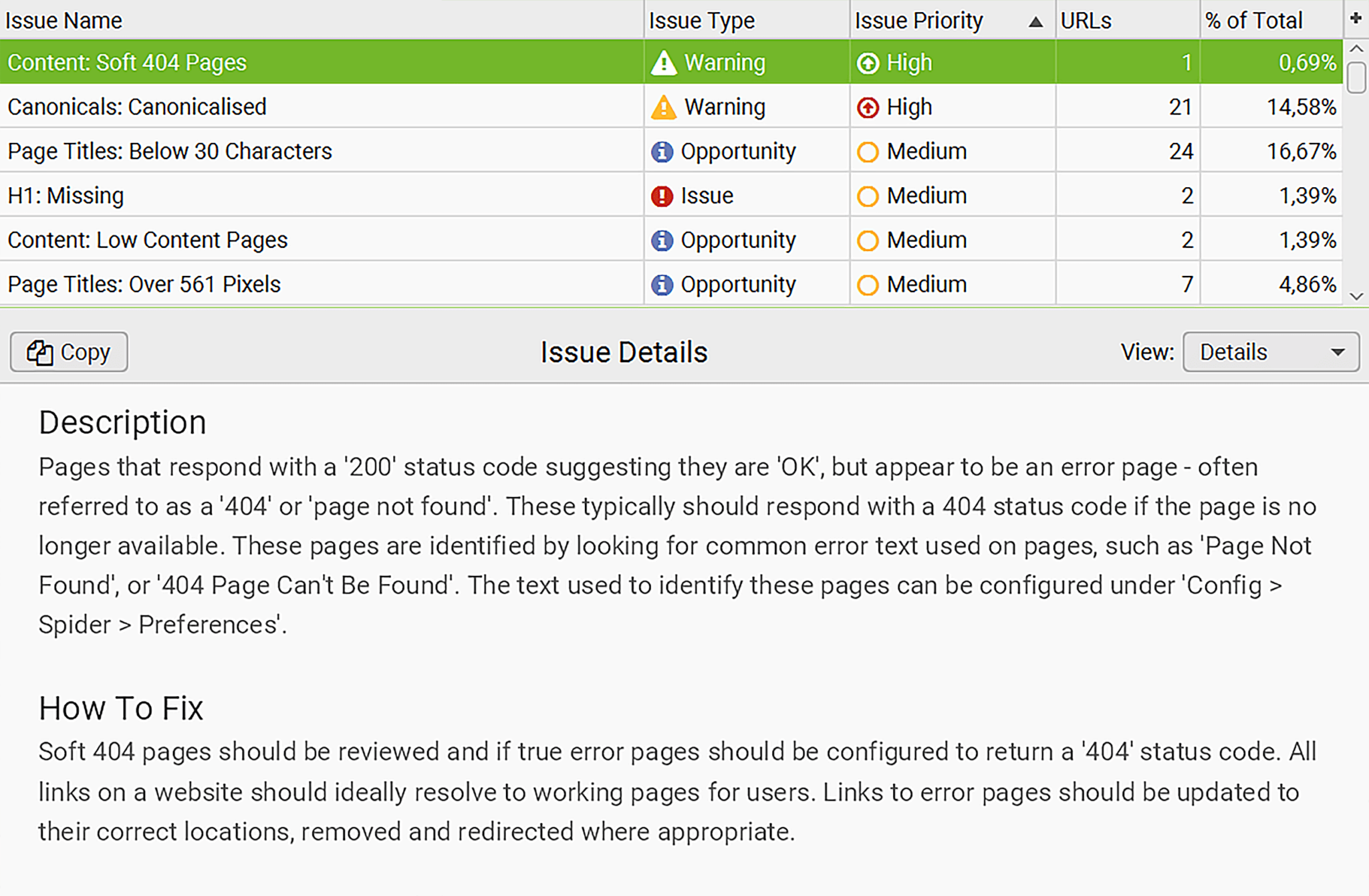 screamingfrog-issue-description 5 Best SEO Audit Tools for More Traffic