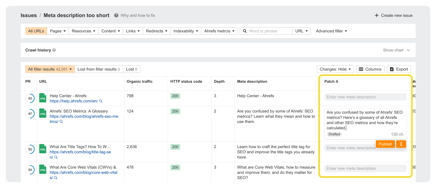 screenshot-of-ahrefs-patches-tool-calling-out-the-2 Crawl Me Maybe? How Website Crawlers Work