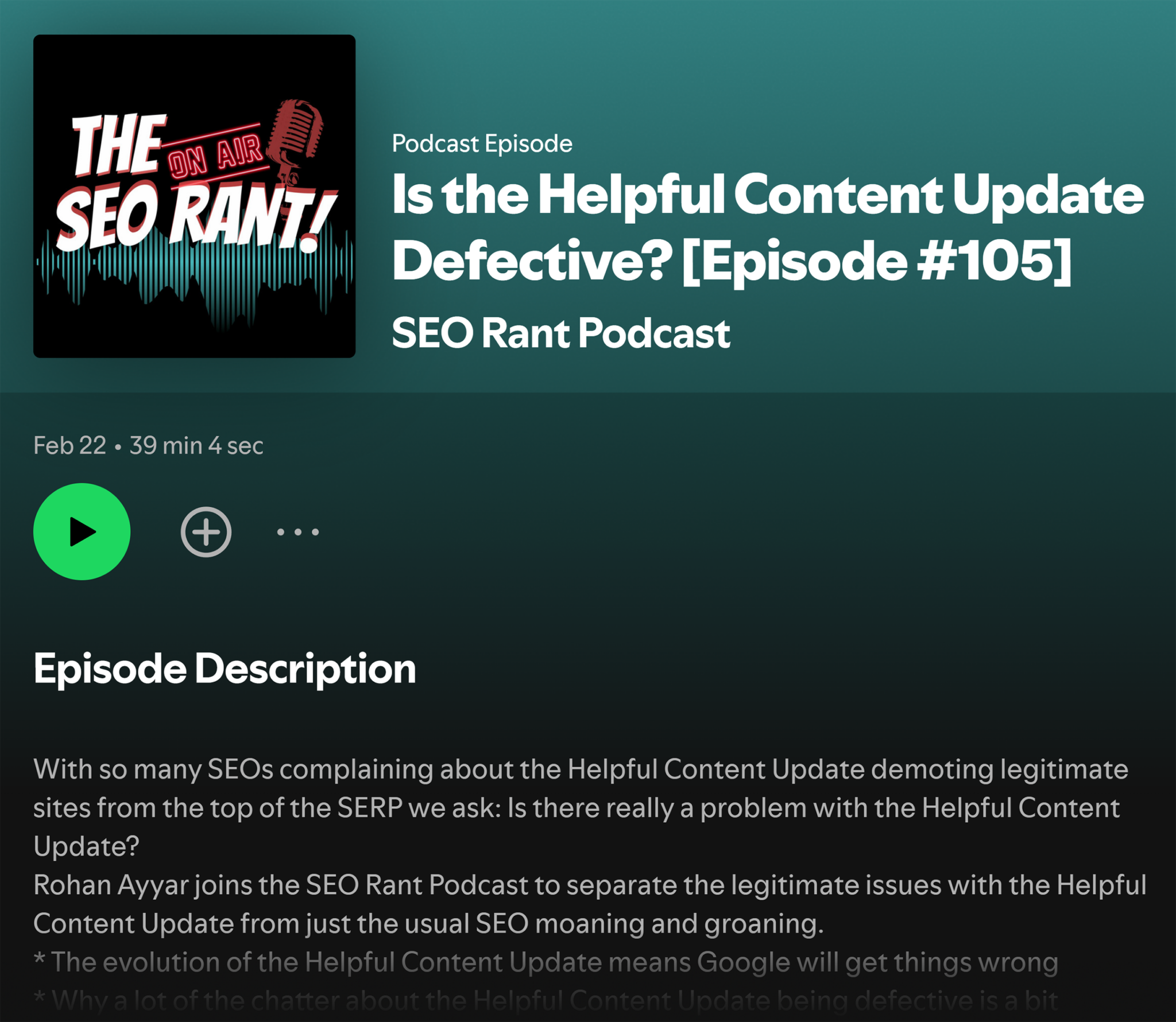 the-seo-rant-spotify-podcast-episode 8 Remarkable SEO Podcasts to Level Up Your Knowledge