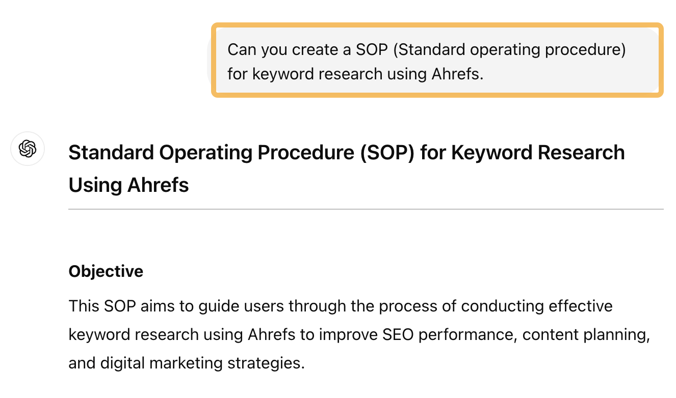 using-chatgpt-to-create-keyword-research-sop Here’s How You Can Outsource SEO Easily and Effectively (+ Best Practices)