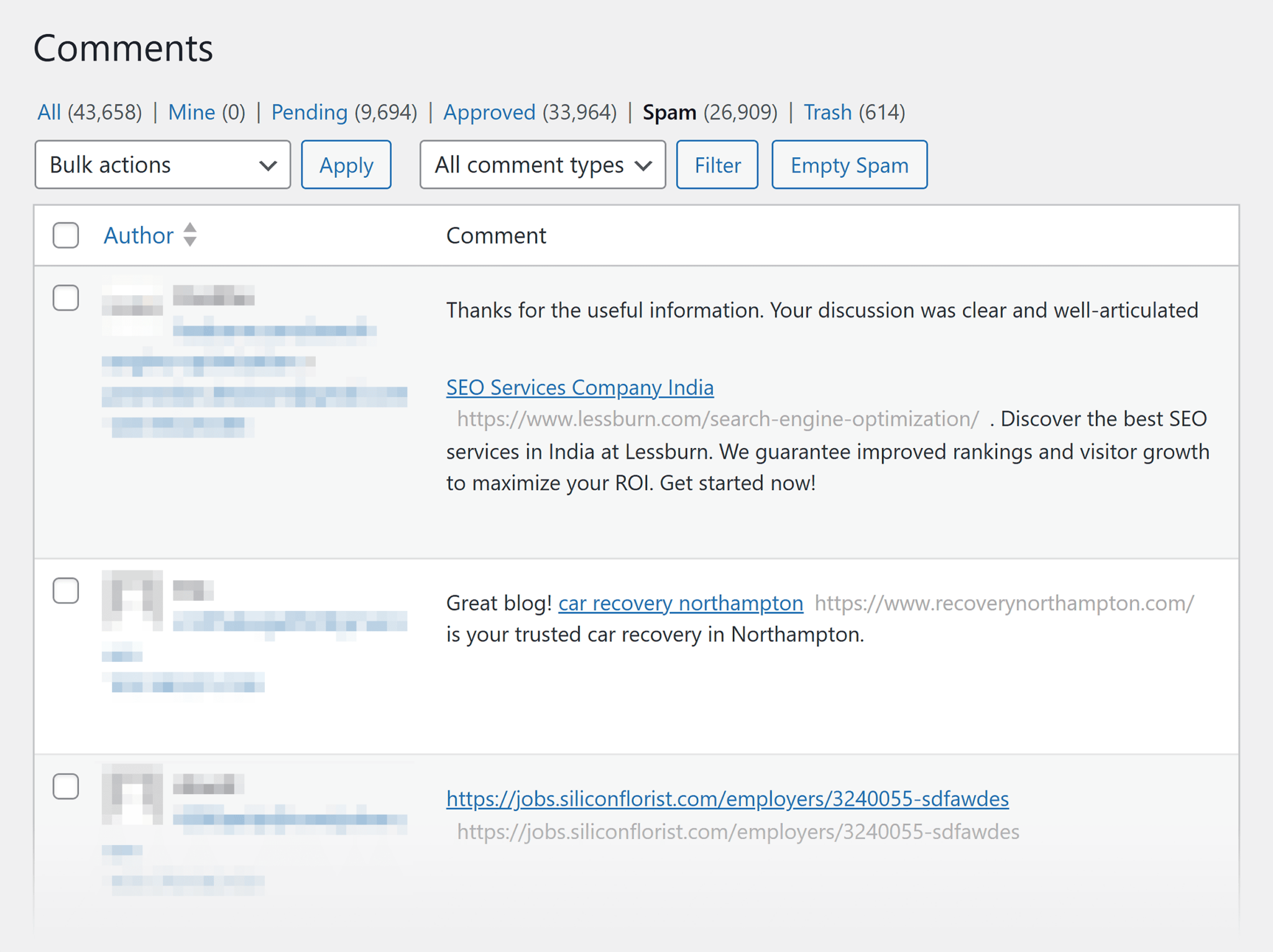 wordpress-spam-comments Bad Backlinks: A Complete Guide on Spotting and Avoiding Them