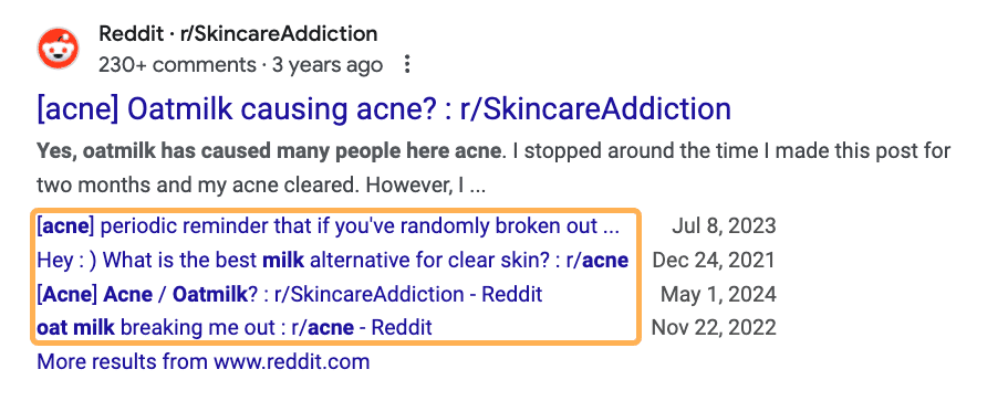 example-of-google-search-results-showing-reddit-an Advanced SEO: My Top 8 Tactics Shared By 107 SEOs