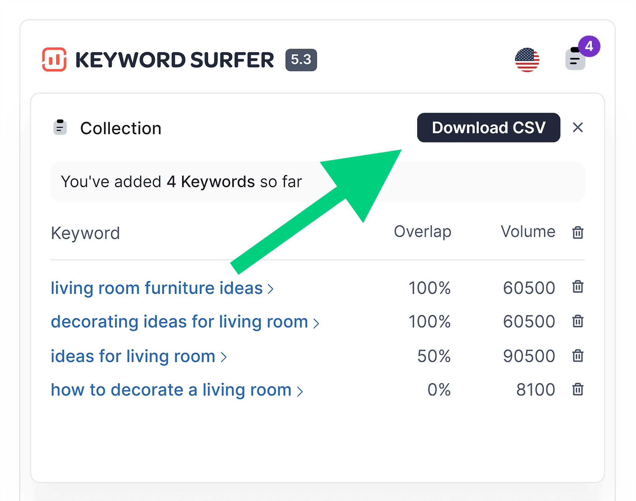 keyword-surfer-download-csv 9 Best Chrome Extensions for SEO: Our Top Picks