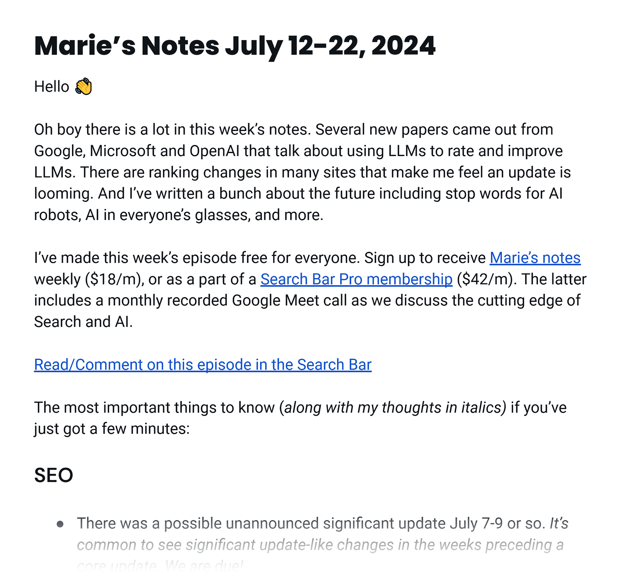 search-news-you-can-use-maries-notes 10 Brilliant SEO Newsletters: Master Search From Your Inbox