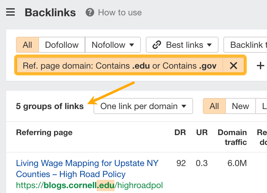 filtering-for-educational-and-government-backlinks 12 Link Builders Share Strategies That Work in 2024