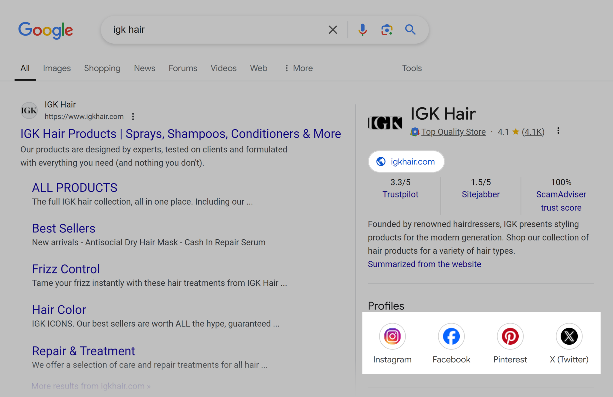 google-serp-igk-hair How to Do a Market Analysis for Your Business in 6 Steps