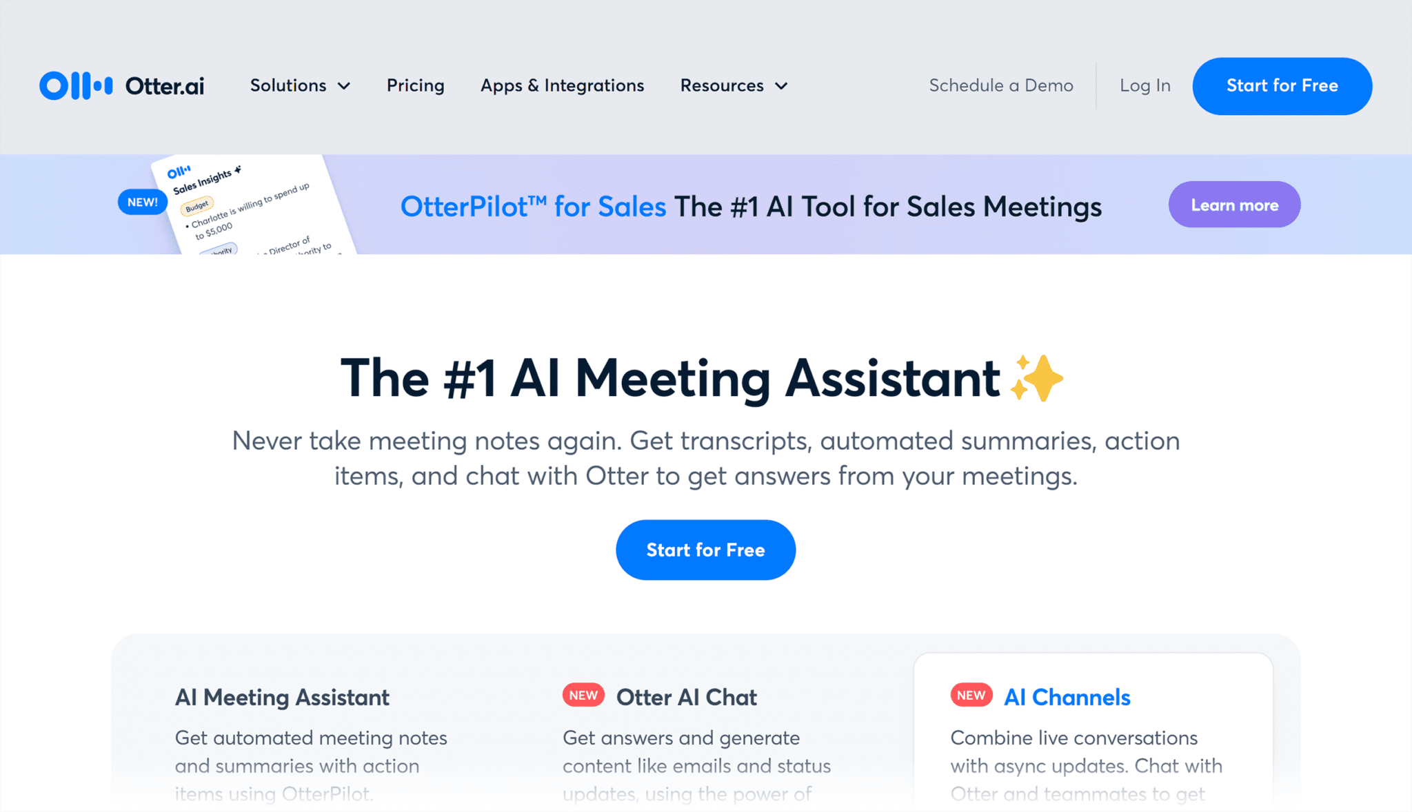 otter-homepage 18 AI Startups to Watch