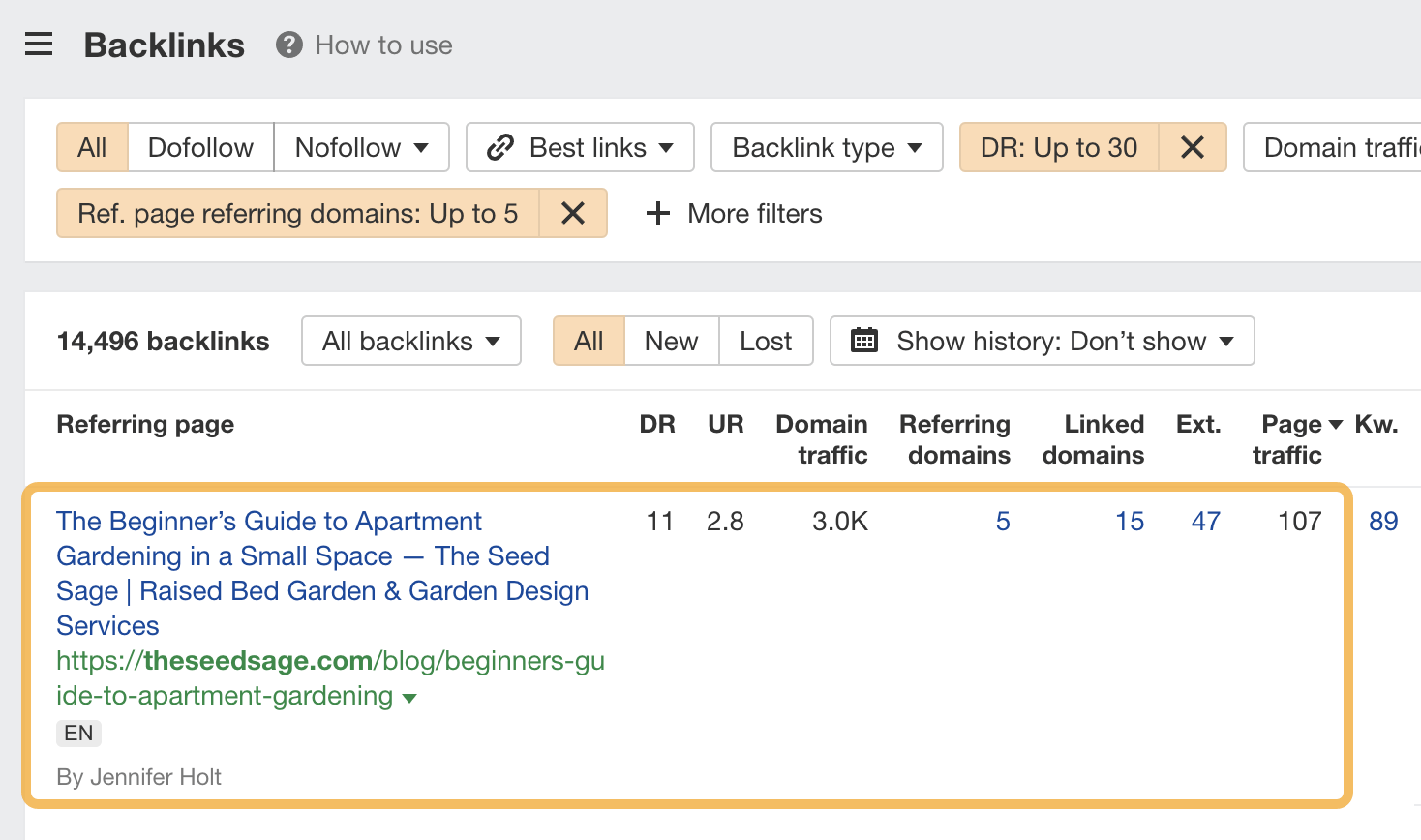 use-the-dr-and-referring-domains-filters-to-find-l 11 Affiliate Marketers Share Genius Tips for 2024