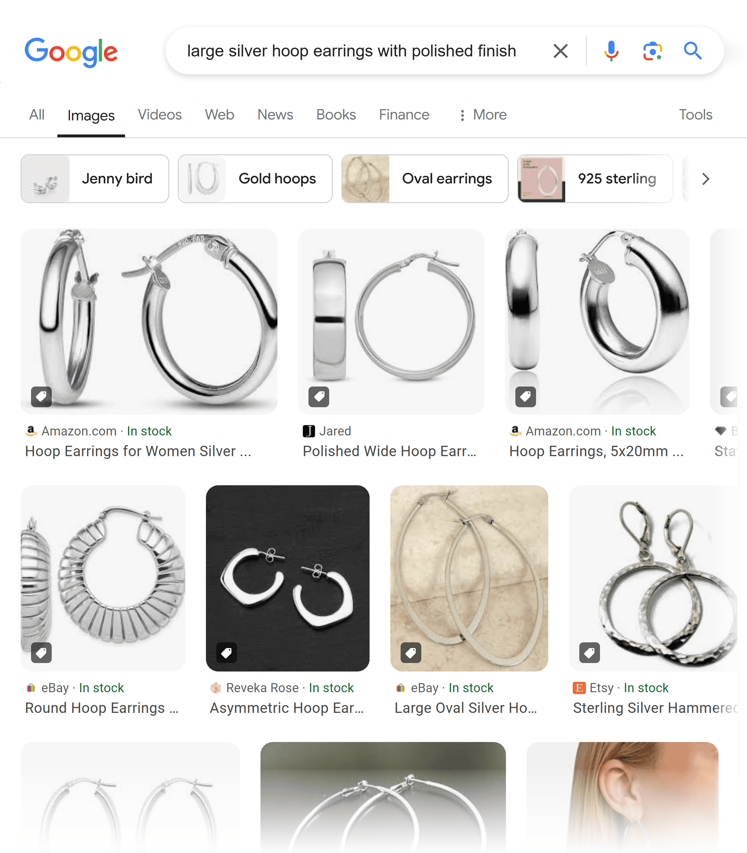 google-serp-large-silver-hoop-earrings-with-polished-finish-images Ecommerce Website Design: How to Create a Store That Sells