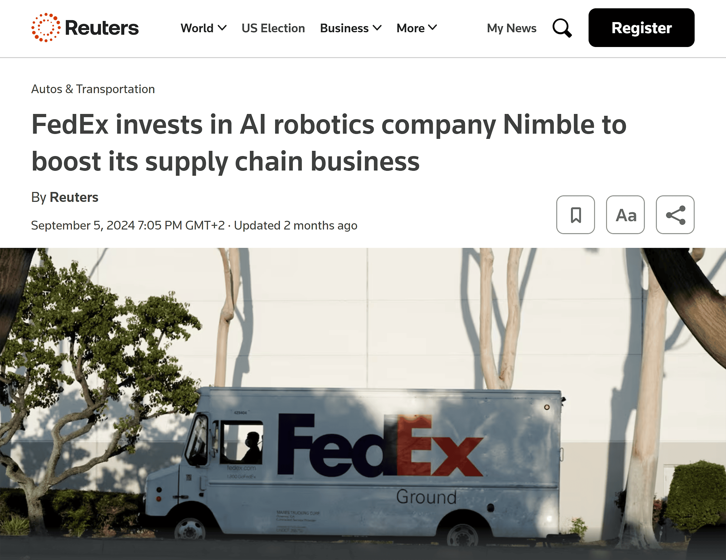 reuters-fedex-invests-in-ai-robotics The 4 Ps of Marketing: How to Apply Them in the AI Era