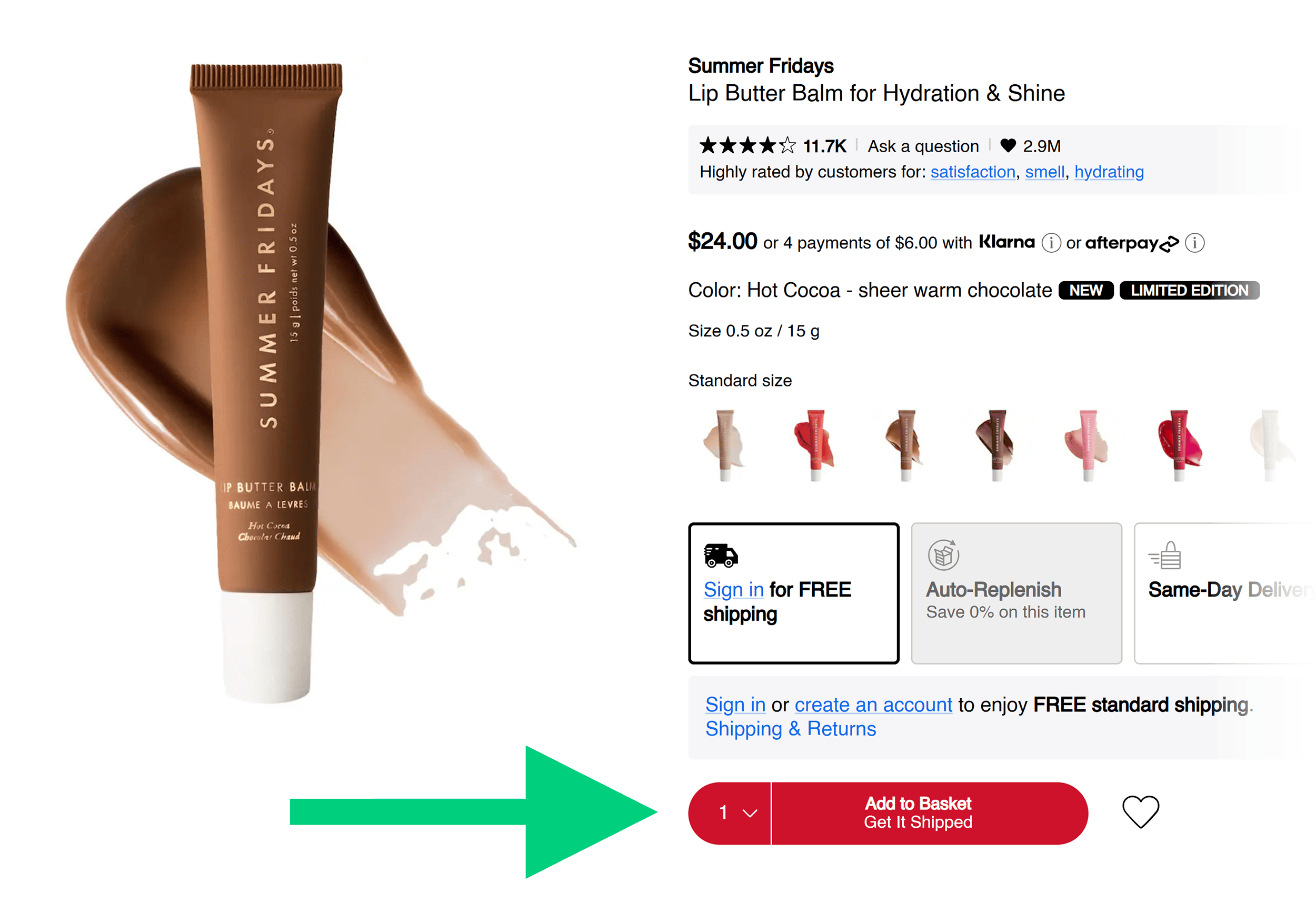 sephora-product-call-to-action Ecommerce Website Design: How to Create a Store That Sells