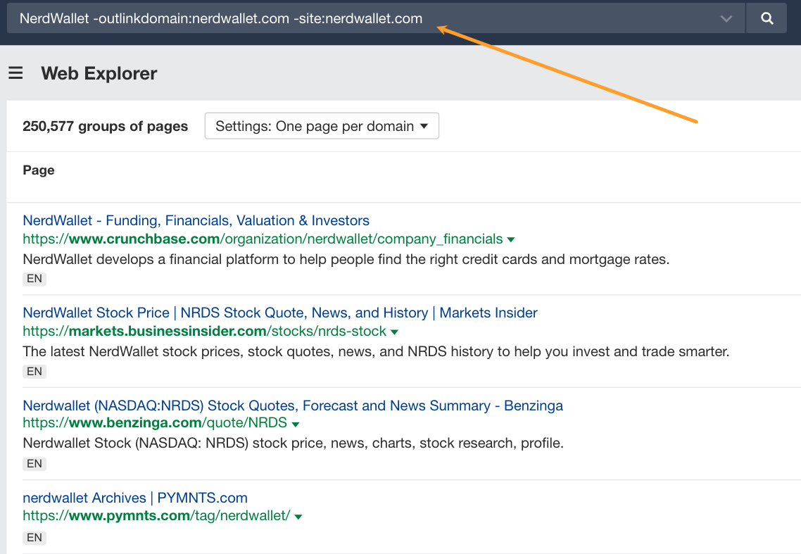 using-ahrefs-web-explorer-to-find-unlinked-brand 12 Low-Hanging Fruit SEO Tactics You Can Implement Today