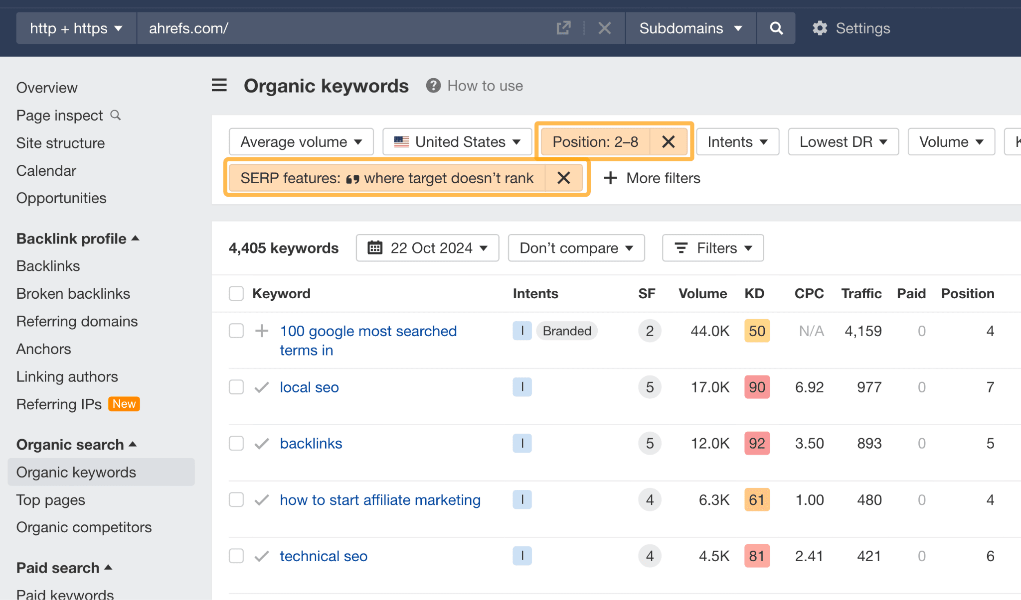 using-filters-in-ahrefs-to-find-featured-snippet-o 12 Low-Hanging Fruit SEO Tactics You Can Implement Today