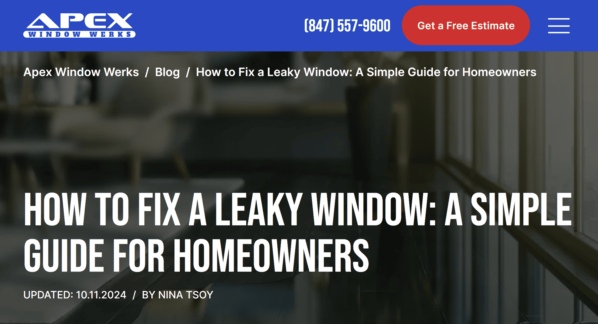 apexwindowwerks-homepage How to Do SEO for Contractors (5 Steps + Examples)