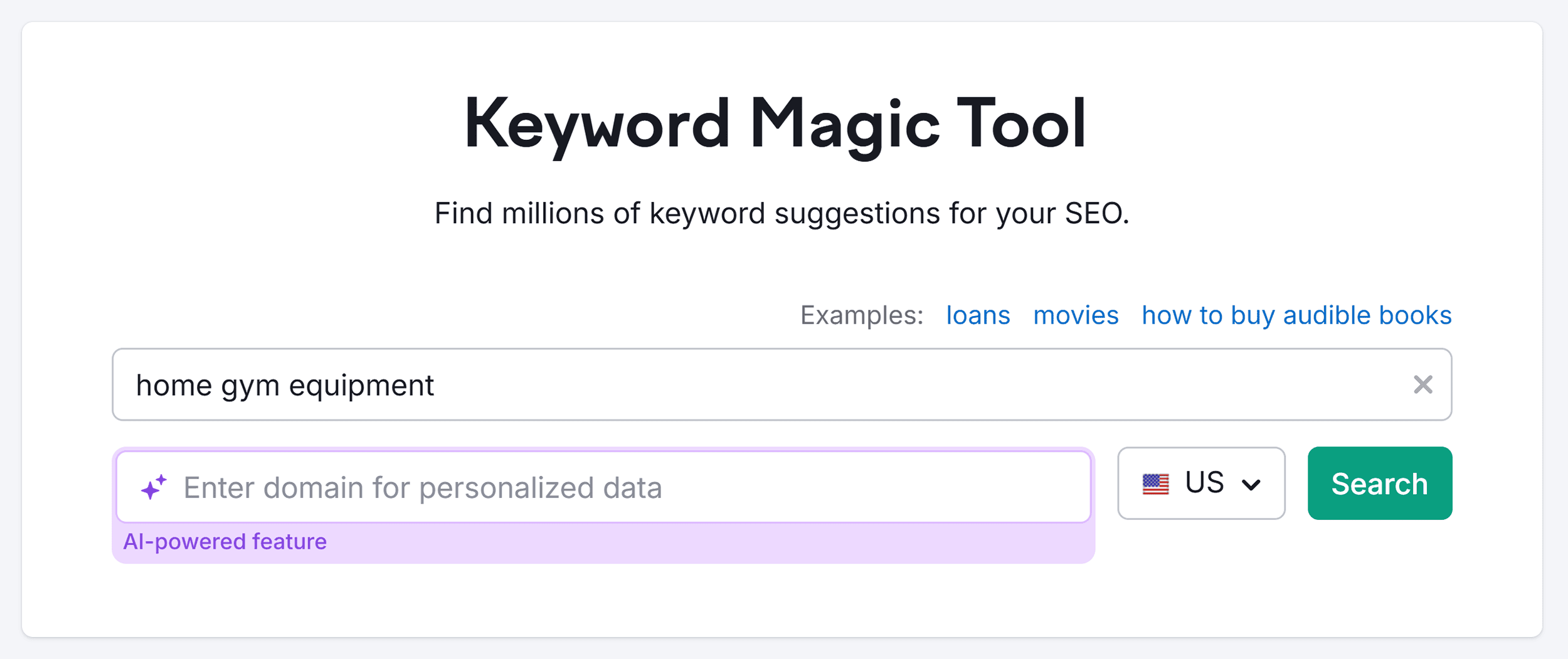 keyword-magic-tool-home-gym-equipment-search How to Find Competitors’ Keywords to Boost Your SEO