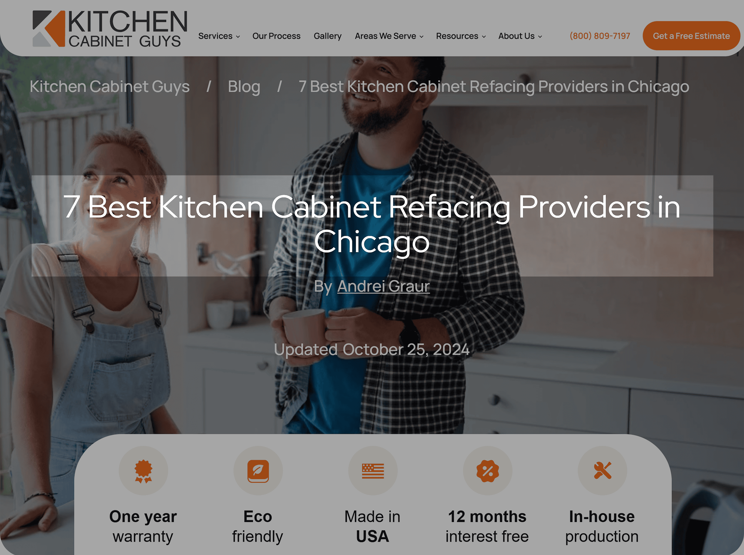 kitchencabinetguys-blog-post-incorporates-the-keyword How to Do SEO for Contractors (5 Steps + Examples)