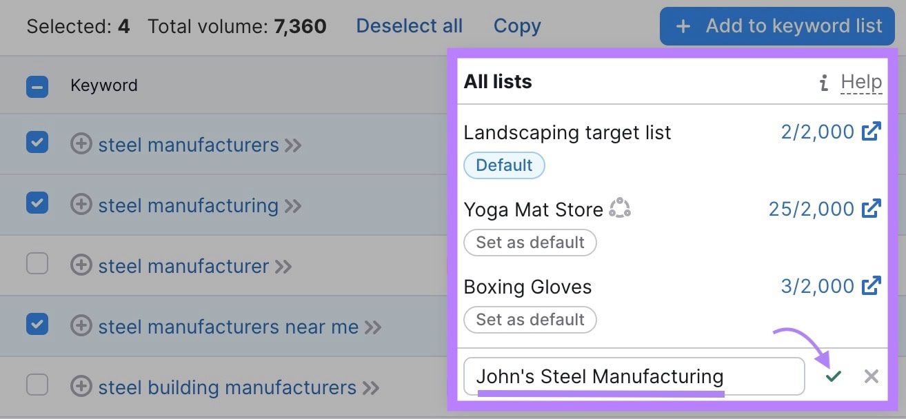 name-and-create-keyword-list SEO for Manufacturers: Definition, Benefits, and Top Tactics