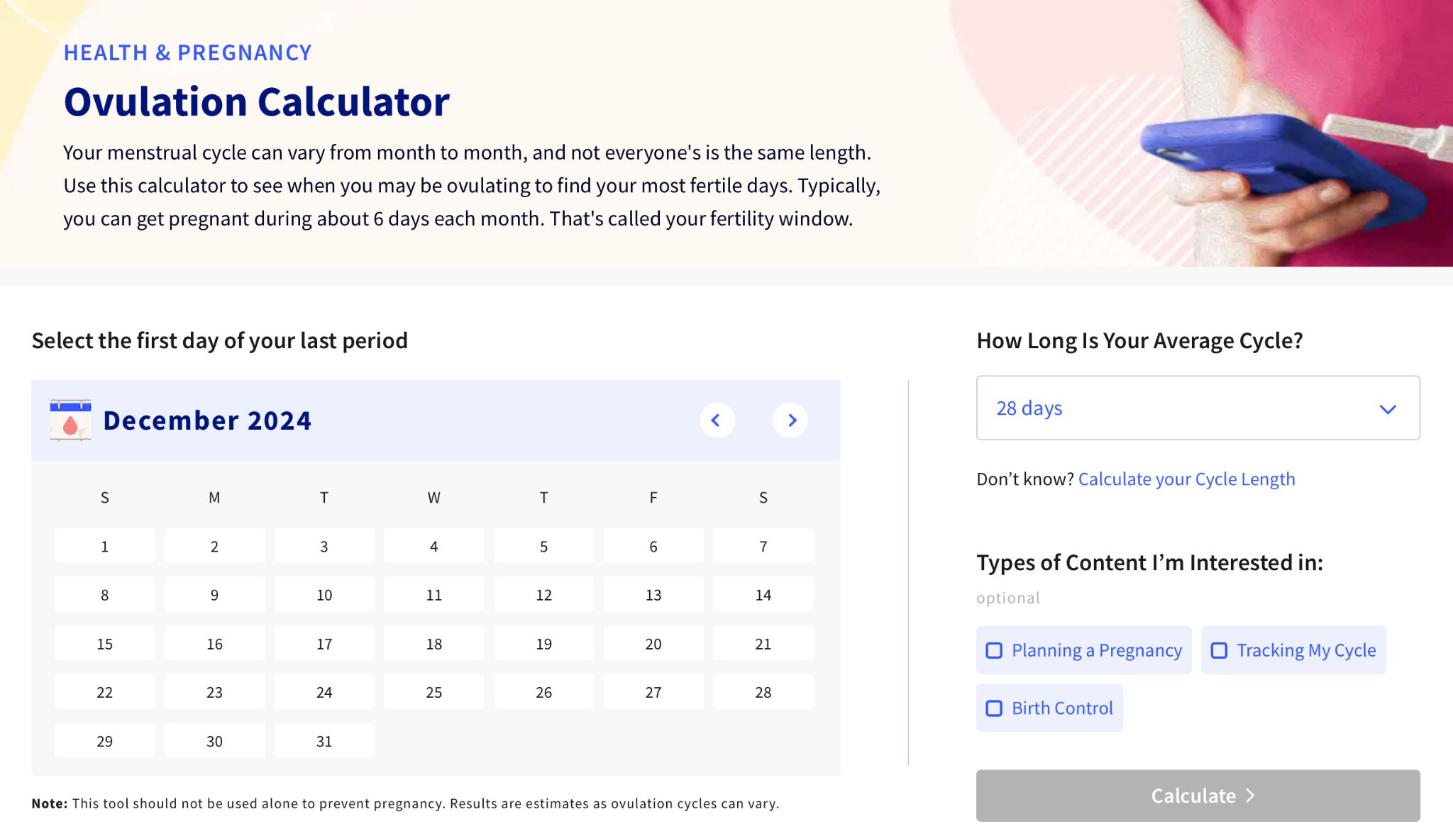 ovulation-calculator-screenshot 8 Websites Driving Insane Traffic Using… Calculators