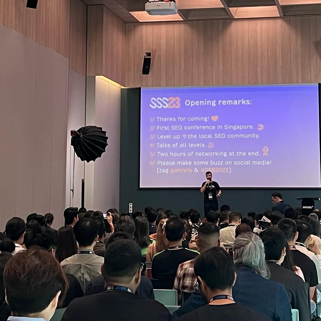 tim-kicking-off-sg-seo-summit-2023 Event Marketing: The Ultimate Guide That Cost $400k to Make