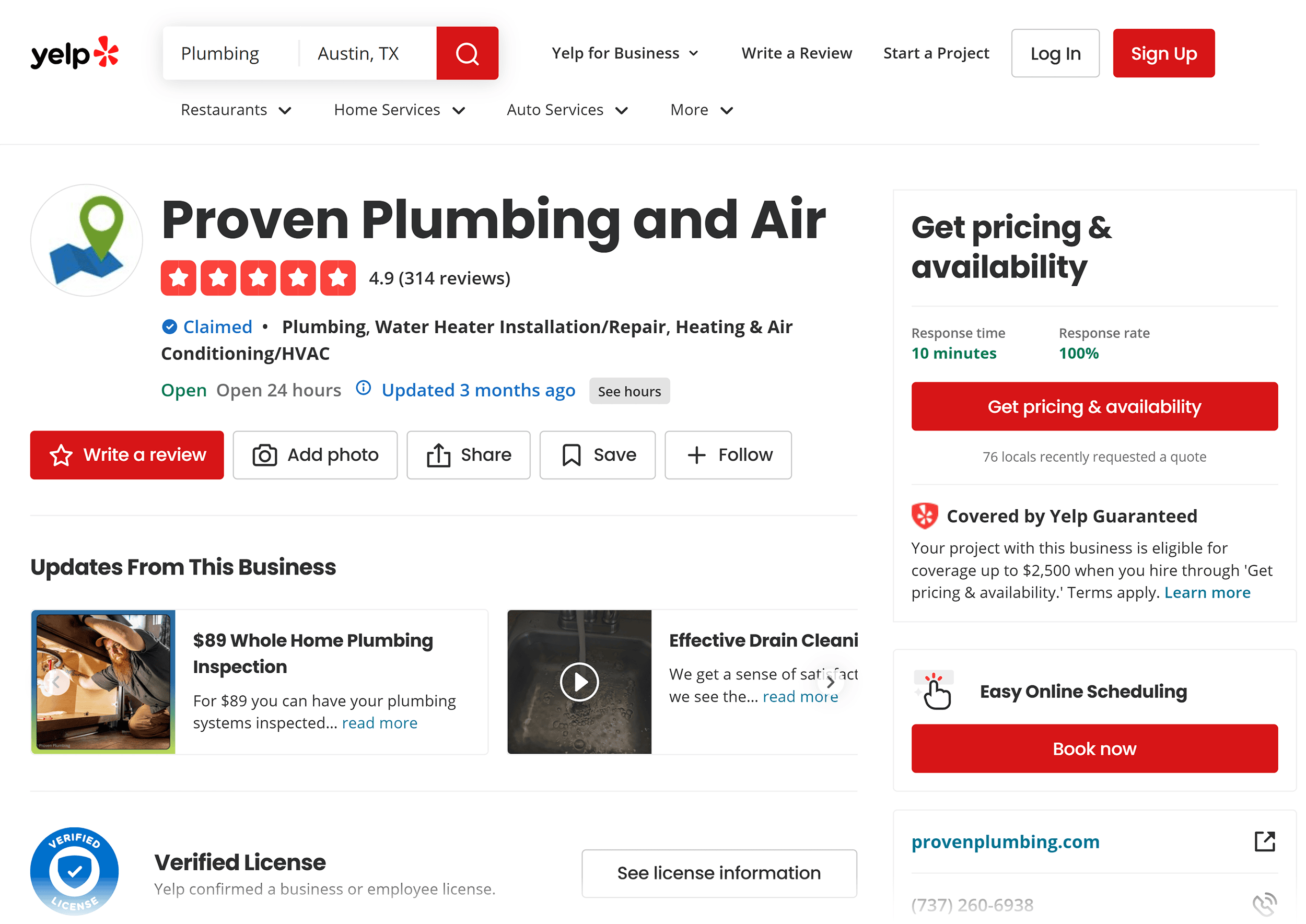 yelp-consistent-business-information SEO for Plumbers: How to Rank Higher & Get More Customers