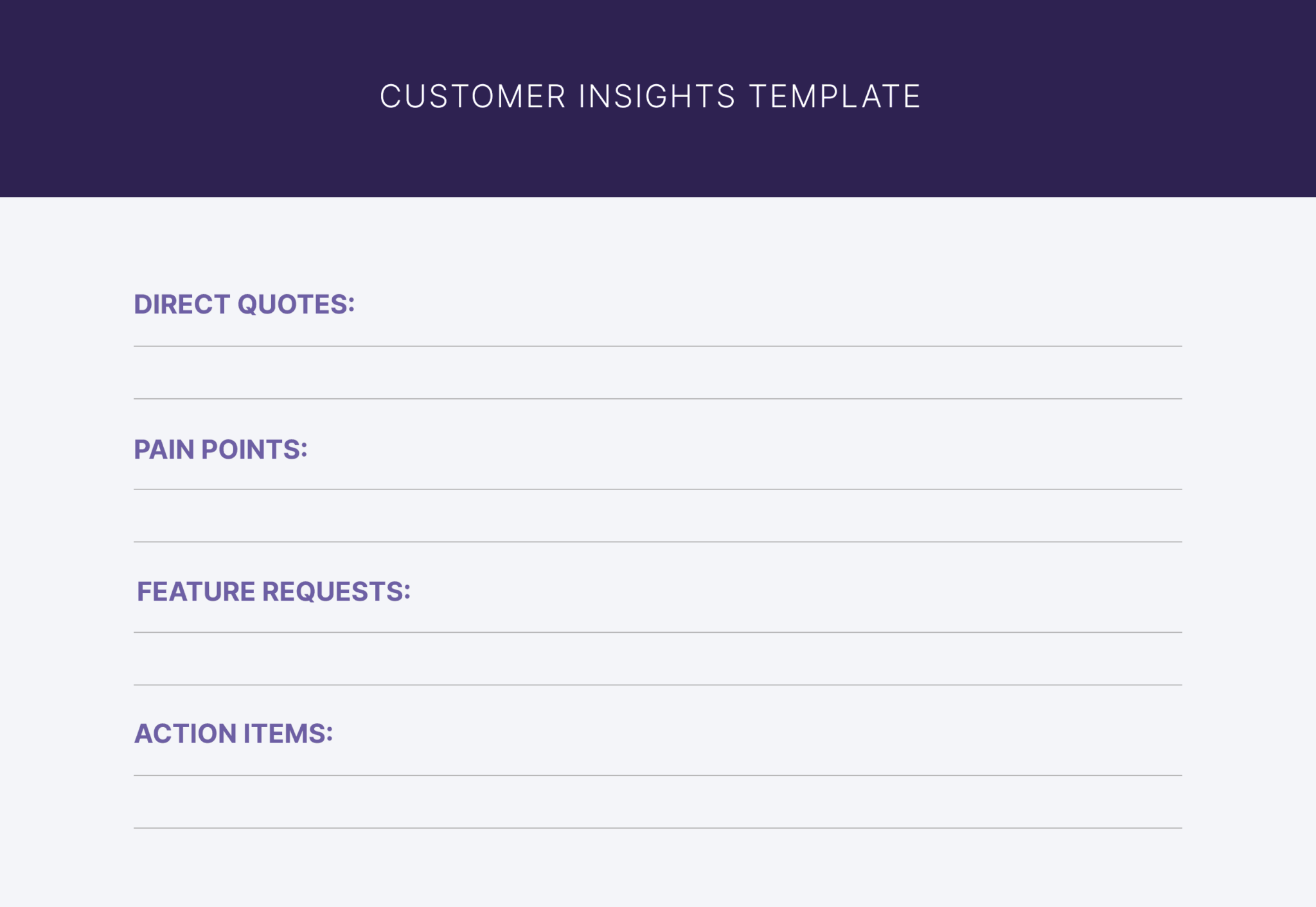 customer-insights-template 5 Proven Ecommerce Growth Strategies ($0 to $100 Million)